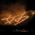 2023年8月16日（水）松ヶ崎のお盆の伝統行事「妙法」の送り火が立派に点火されました